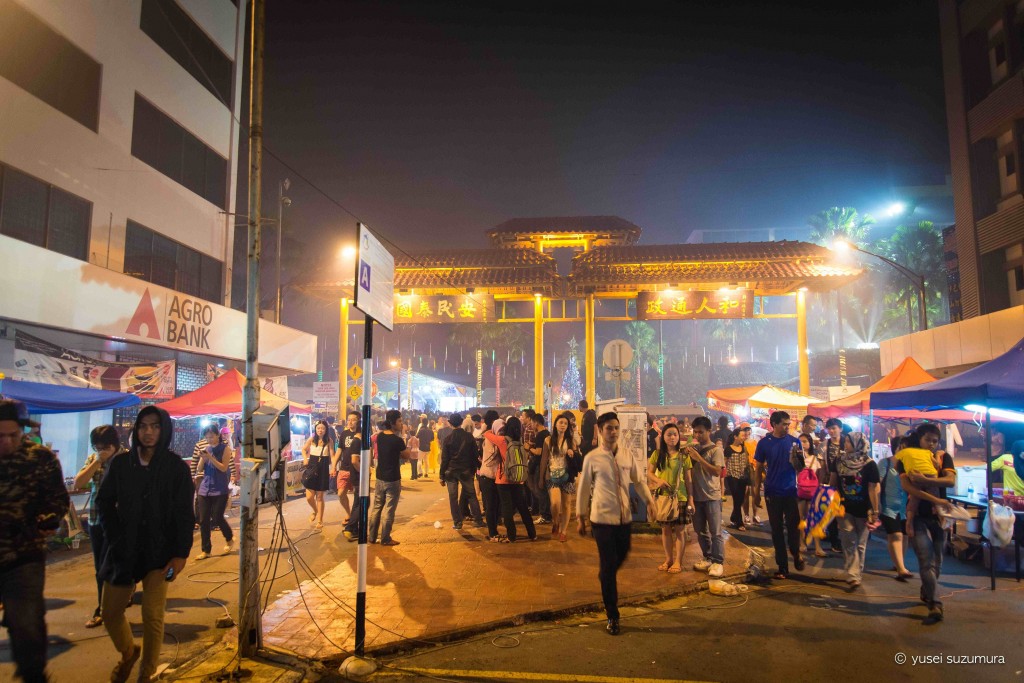 コタキナバルの新年の花火の後
