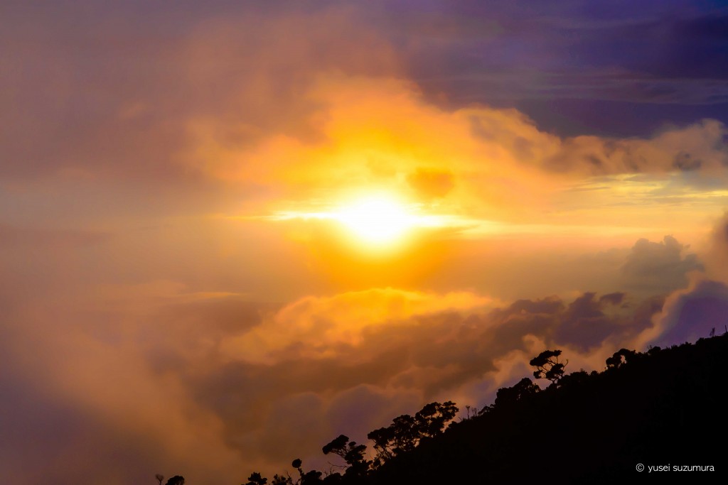 ラバンラタゲストハウスの夕日